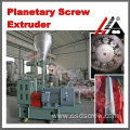 High output planet screw extruder for plastic production making